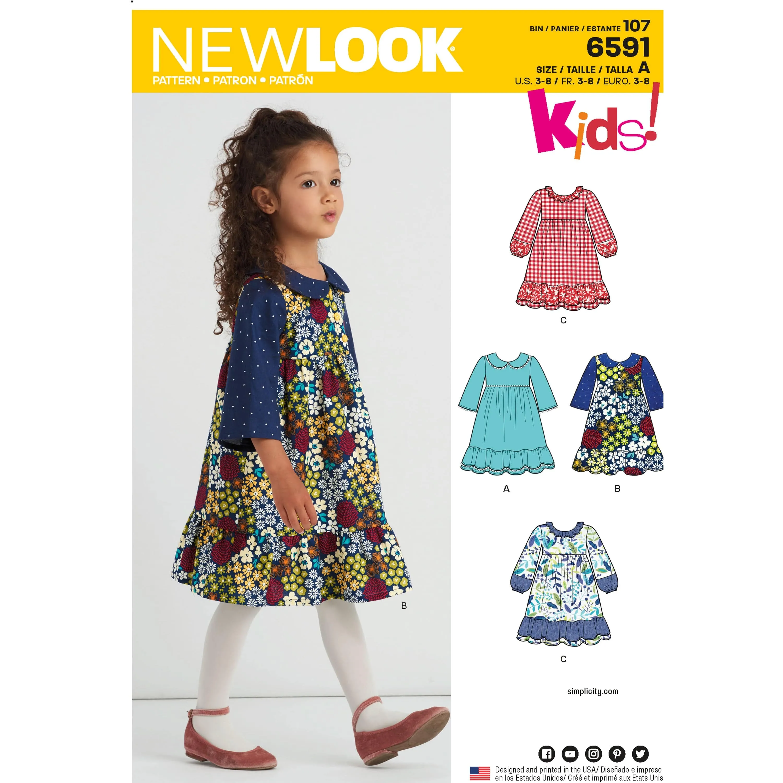 6591 New Look Pattern 6591 Child's Dress