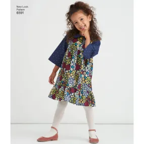 6591 New Look Pattern 6591 Child's Dress