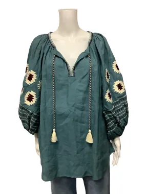 Beneasas by Citrus Aztec Print V Neck Tunic Size: XL