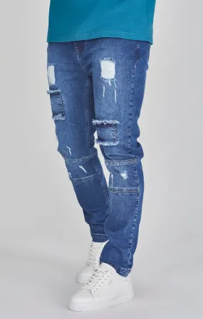 Blue Drop Crotch Jeans