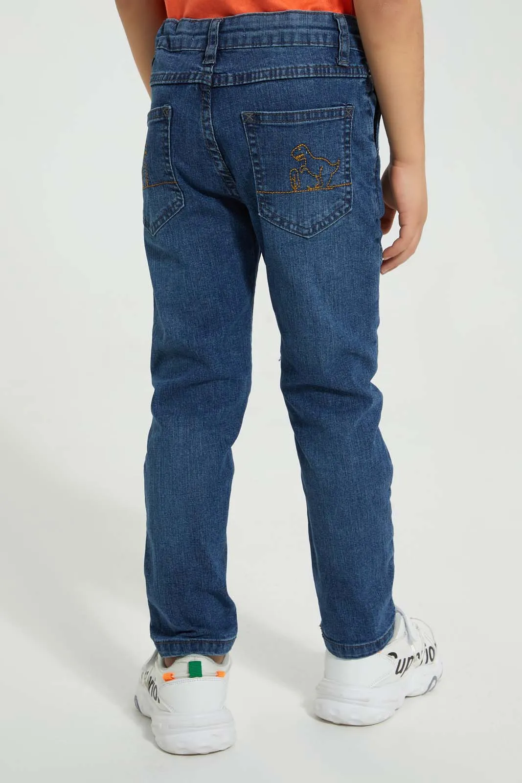 Blue Embroidered Jean