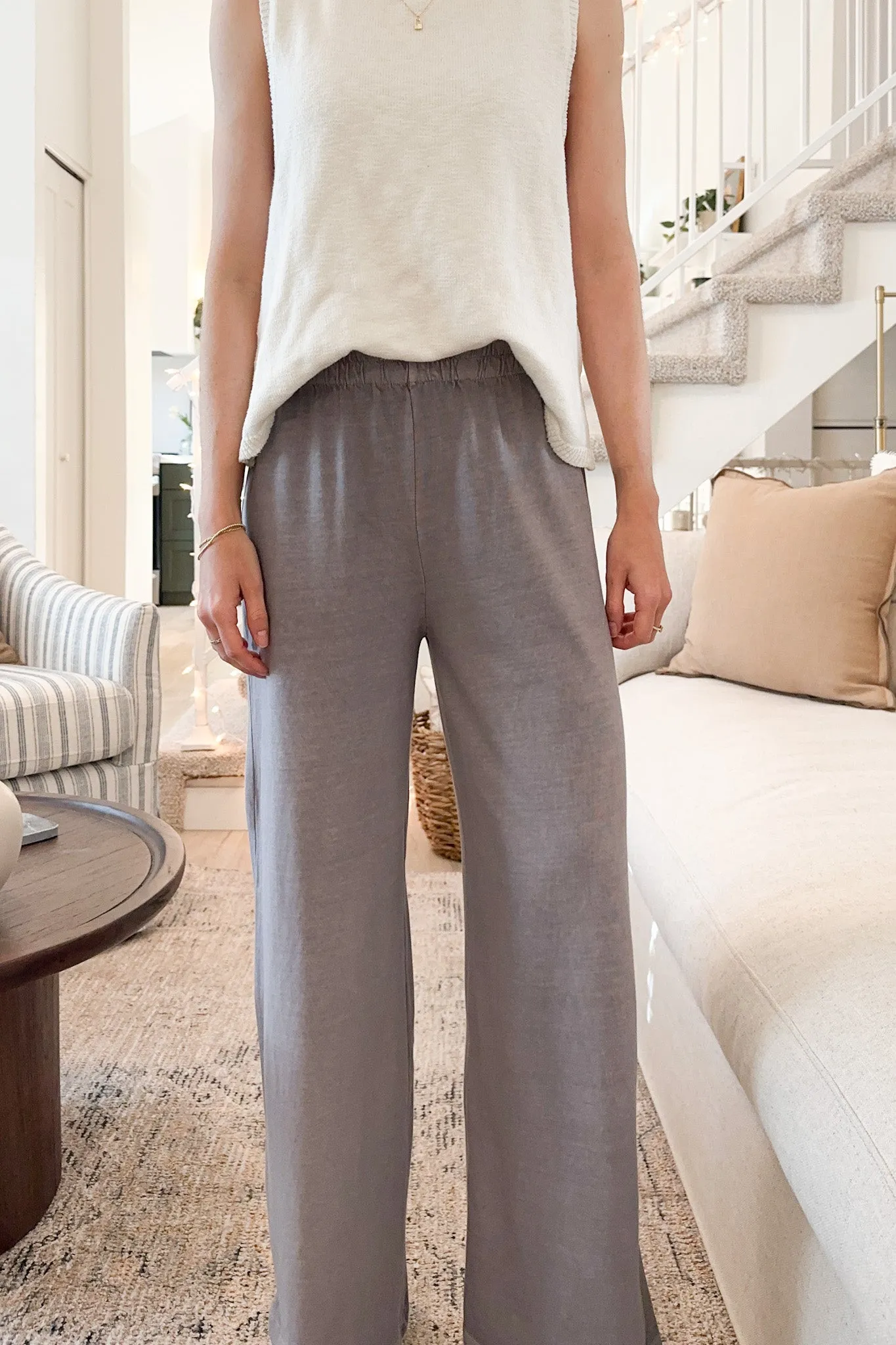 Cannon Relaxed Flare Pants in Grey