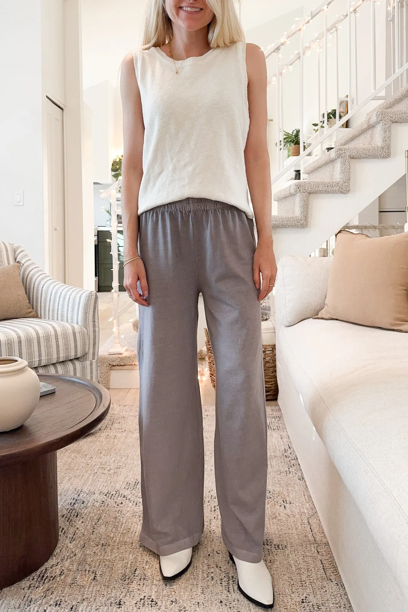 Cannon Relaxed Flare Pants in Grey