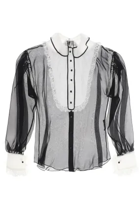 CHIFFON BLOUSE WITH PLASTR