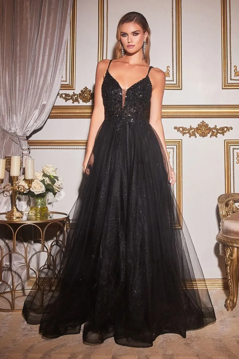 Classical | A Line Layered Tulle Gown | LaDivine CD0154