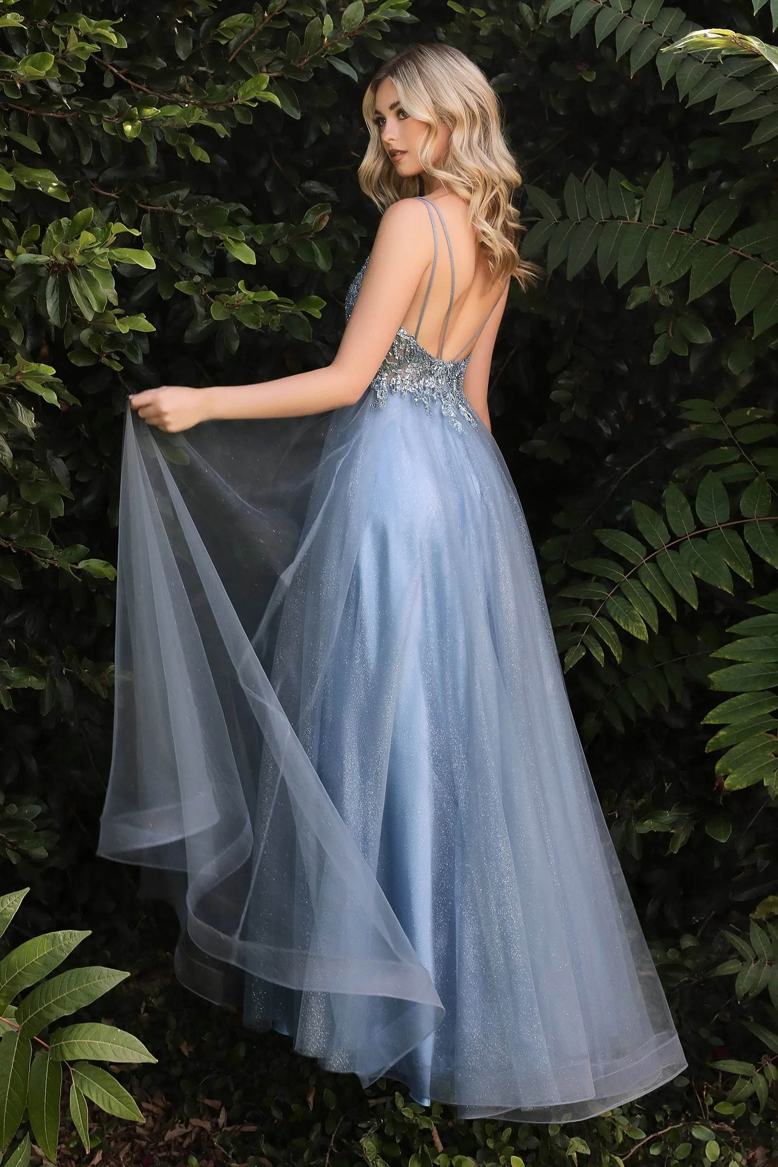 Classical | A Line Layered Tulle Gown | LaDivine CD0154