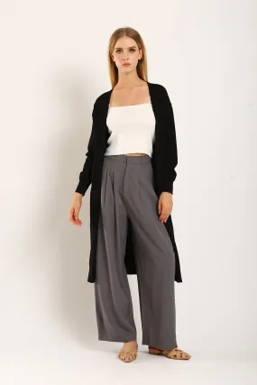 Claudette Relaxed Tailored Pants in Grey