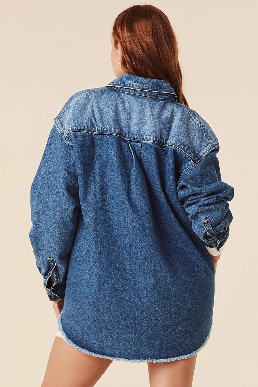 Daisy Patchwork Denim Shirt