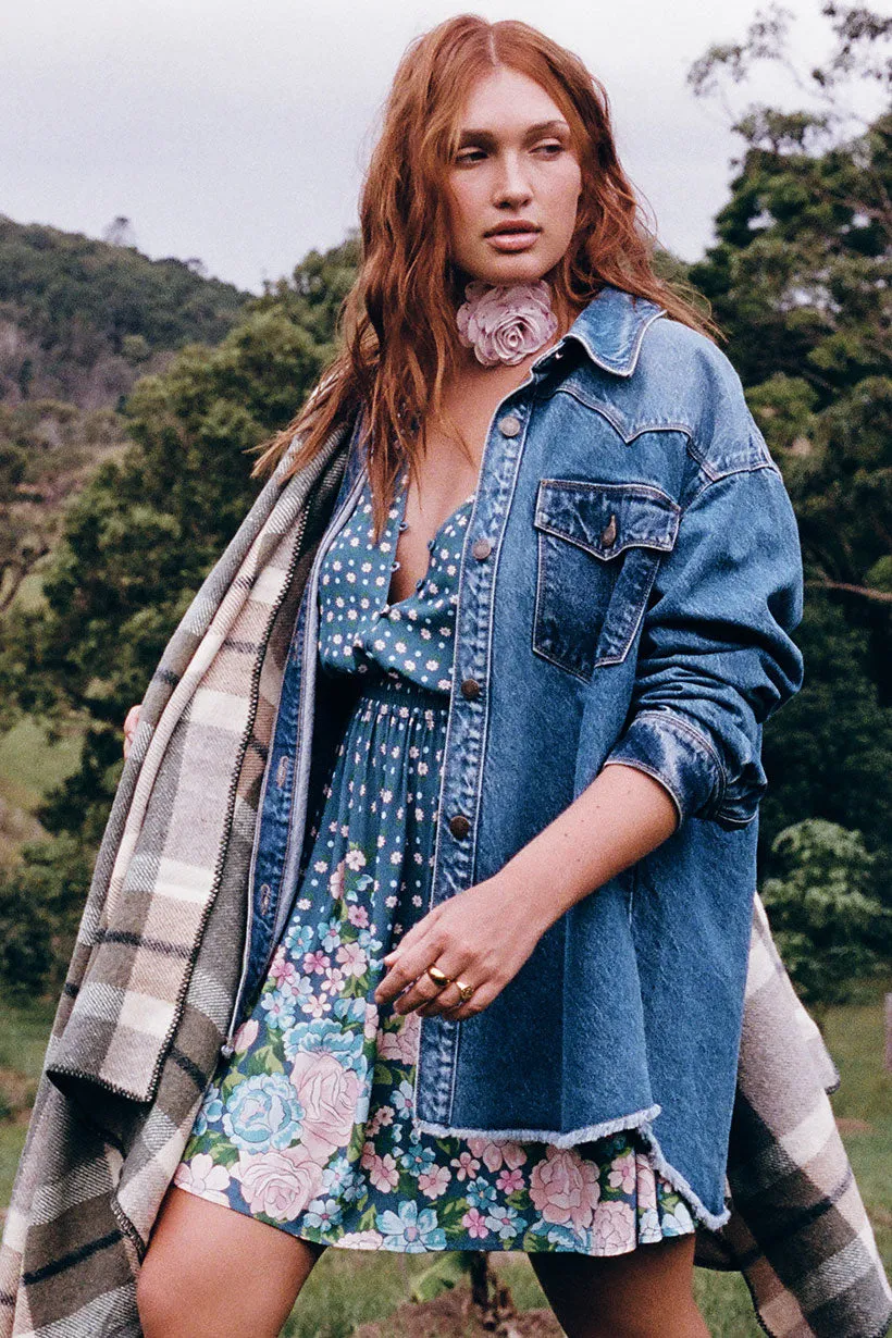 Daisy Patchwork Denim Shirt