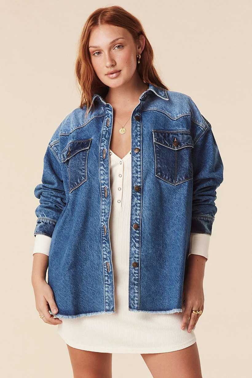 Daisy Patchwork Denim Shirt