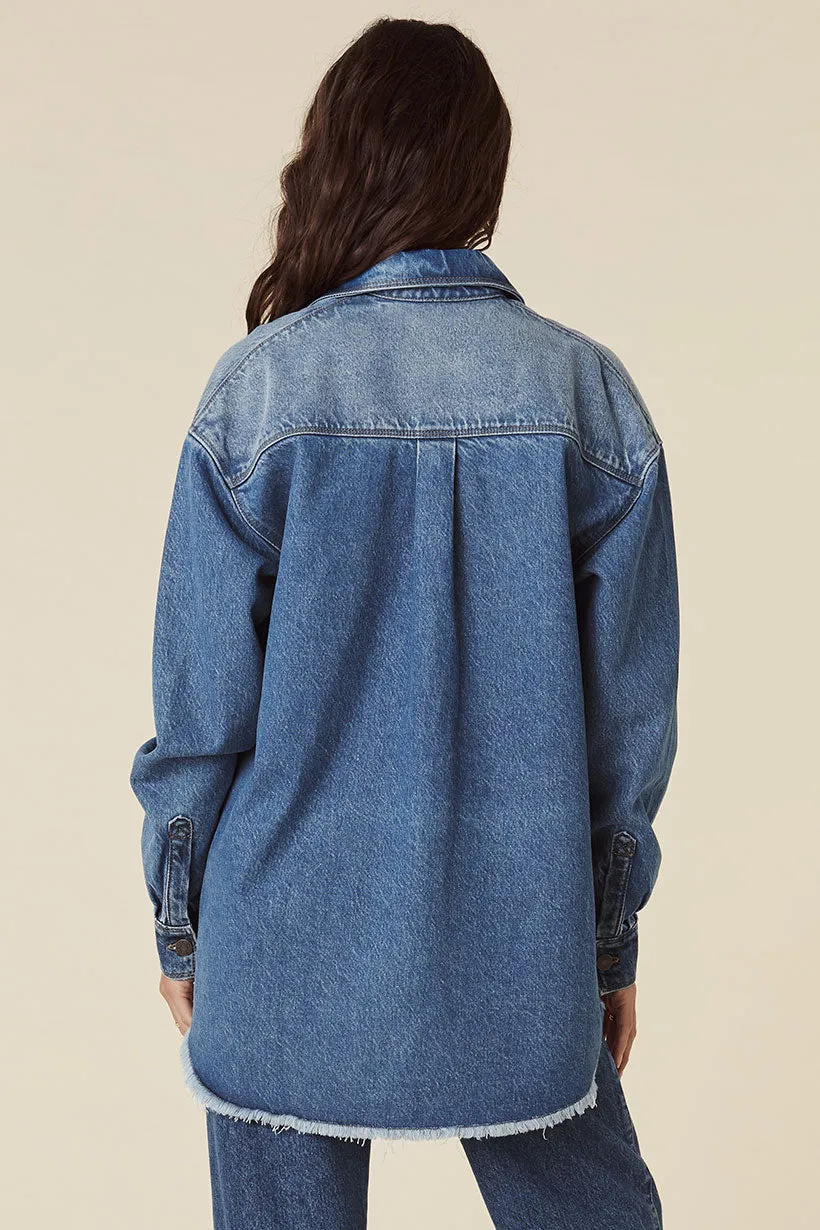 Daisy Patchwork Denim Shirt