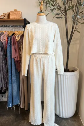 DANI CABLEKNIT RELAXED PANTS