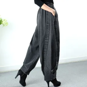 Denim Harem Pants