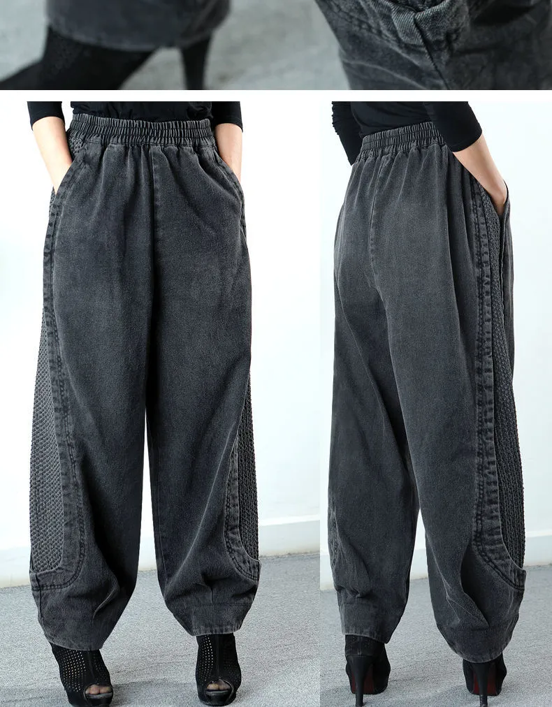 Denim Harem Pants