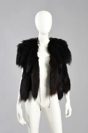 Don Kline Fox Tail Fur Fringed Gilet/Vest