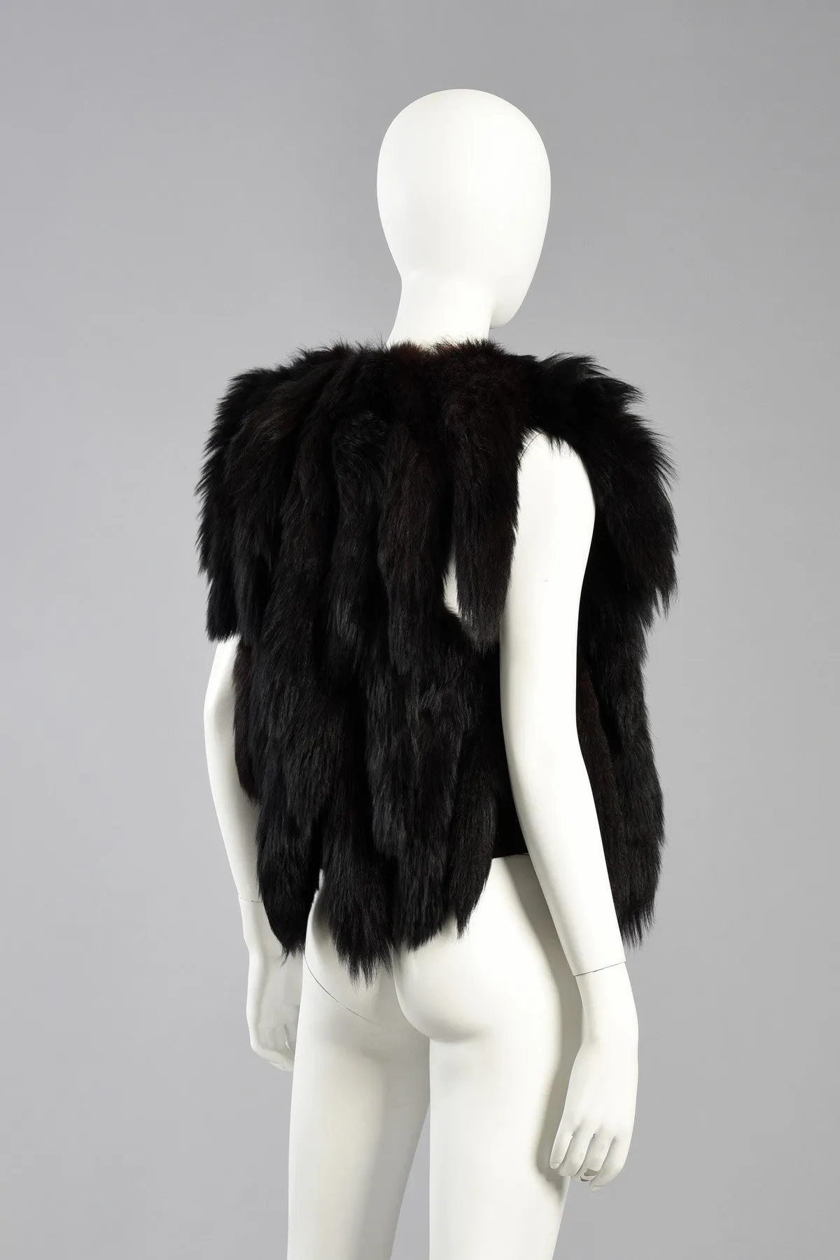 Don Kline Fox Tail Fur Fringed Gilet/Vest