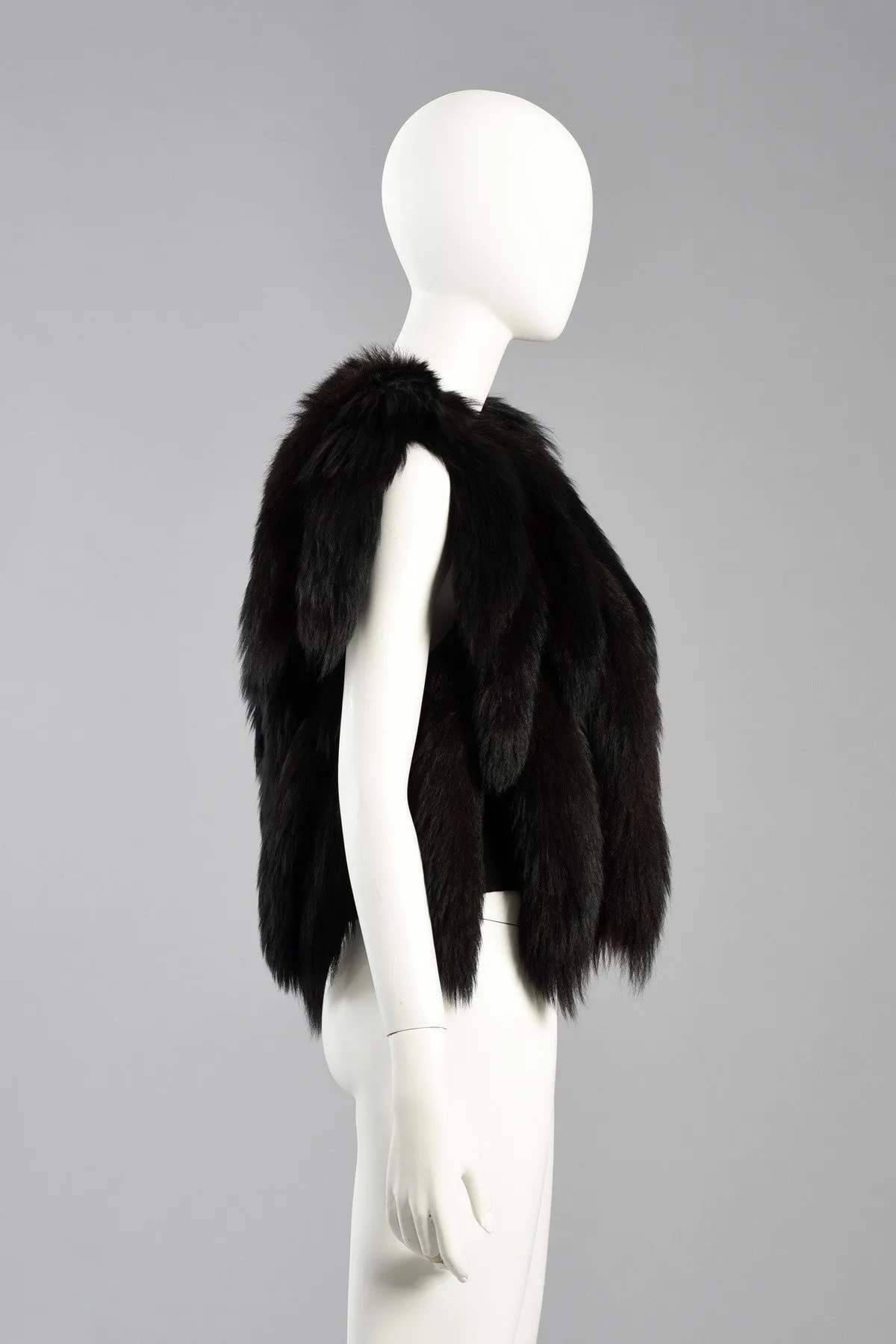 Don Kline Fox Tail Fur Fringed Gilet/Vest