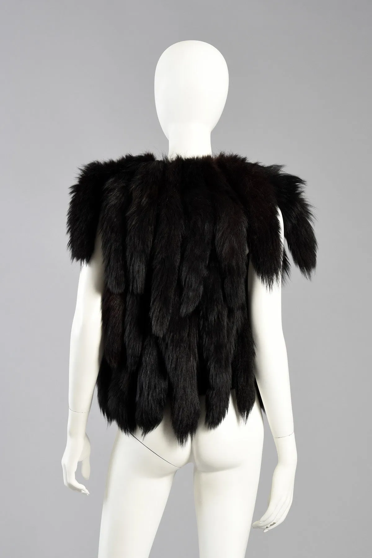 Don Kline Fox Tail Fur Fringed Gilet/Vest