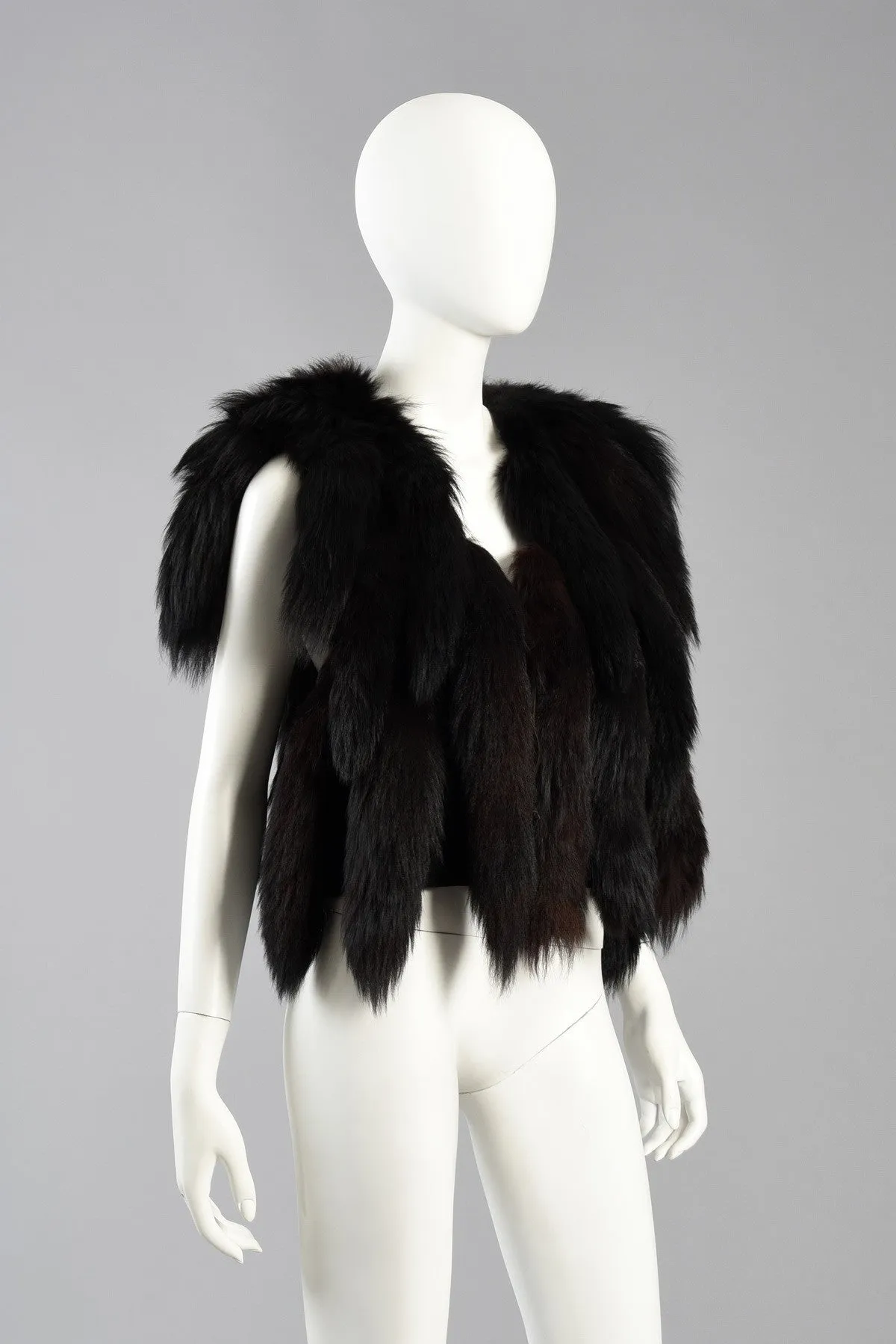 Don Kline Fox Tail Fur Fringed Gilet/Vest