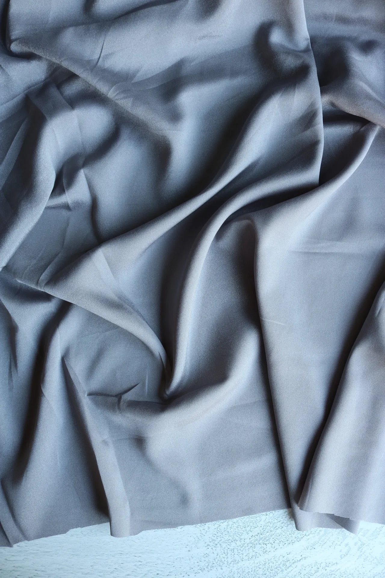 Dover Grey Crepe De Chine