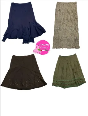 Earthy Embellished Y2K Cotton Skirts Mix