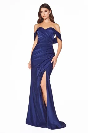 FARAH - OFF SHOULDER JERSEY GOWN