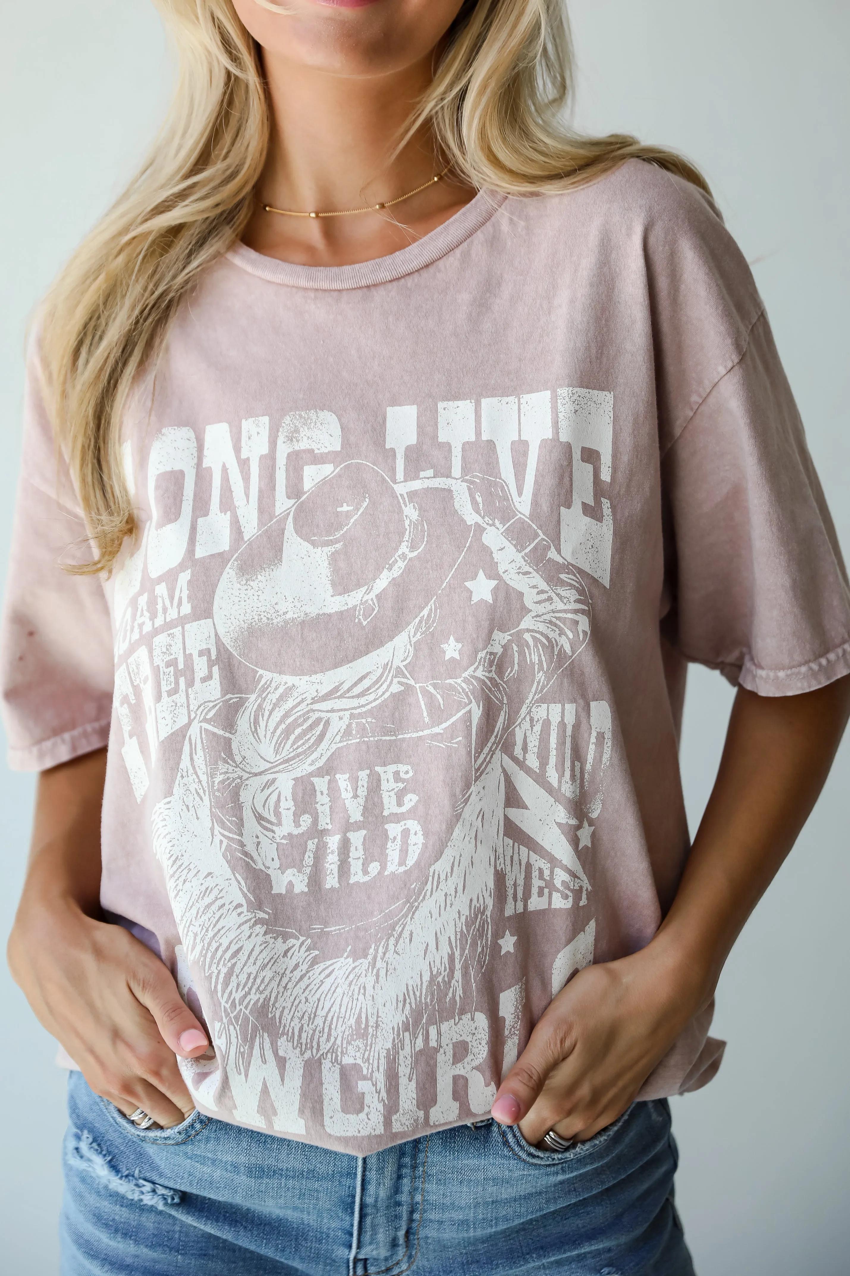 FINAL SALE - Long Live Cowgirls Taupe Graphic Tee