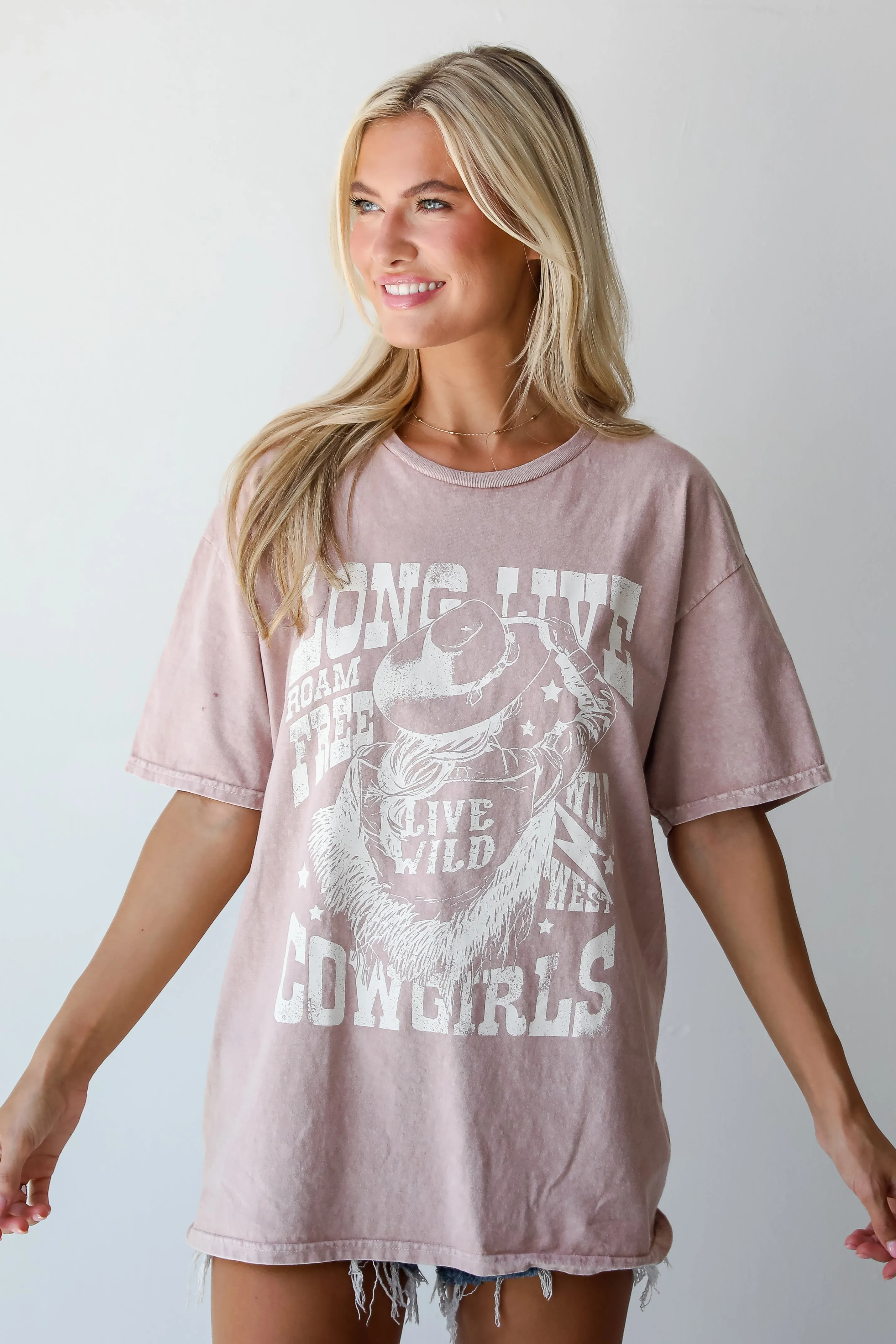 FINAL SALE - Long Live Cowgirls Taupe Graphic Tee