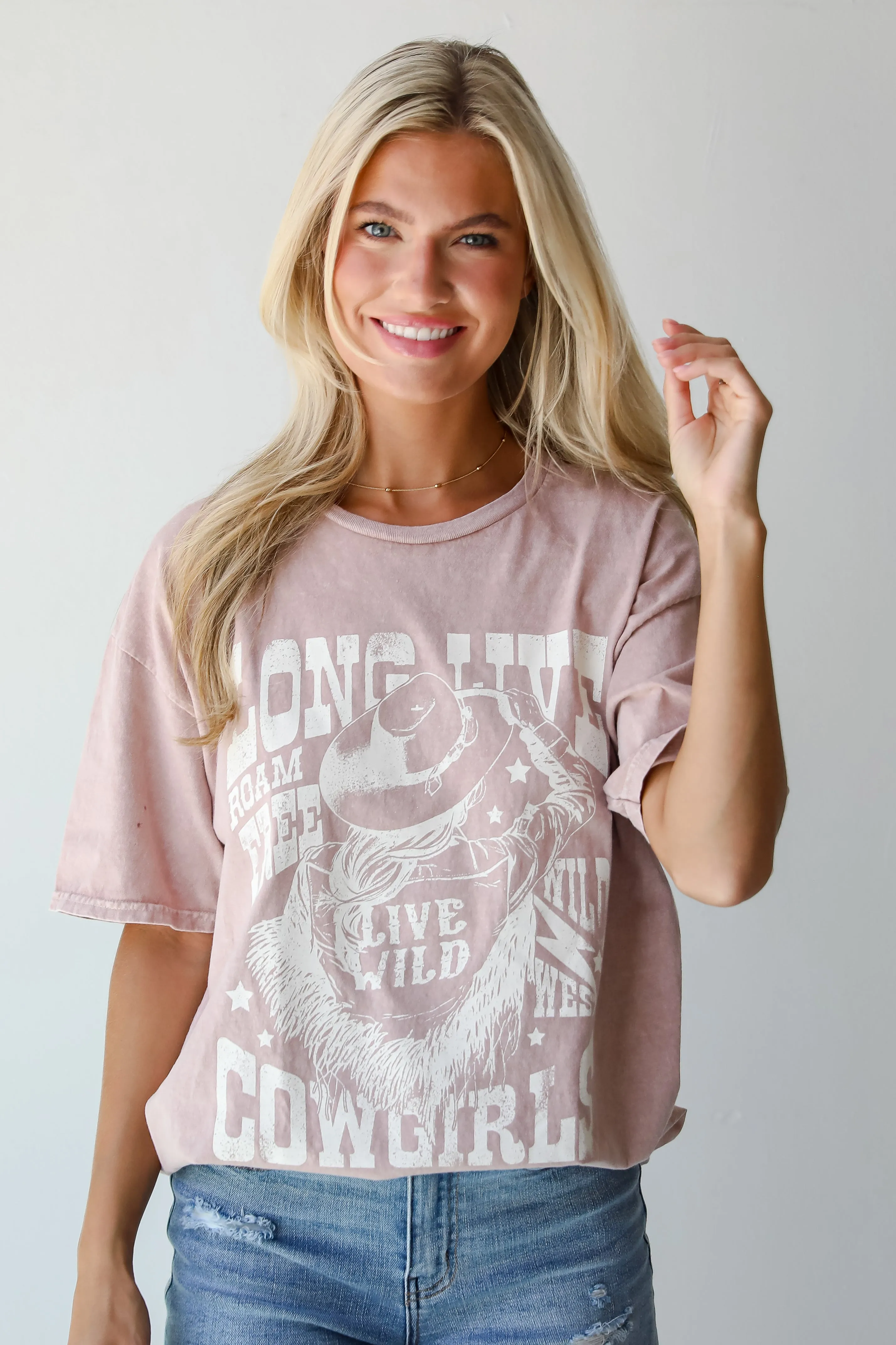 FINAL SALE - Long Live Cowgirls Taupe Graphic Tee