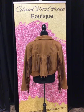 Fringe Western suede crop jacket