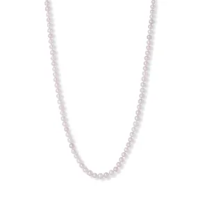 Gratia 8mm almost round pink cultured freshwater pearl necklace loop necklace