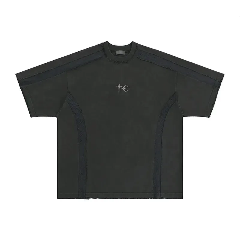 Heavy Washed Padded Embroidered MoonStar Tee