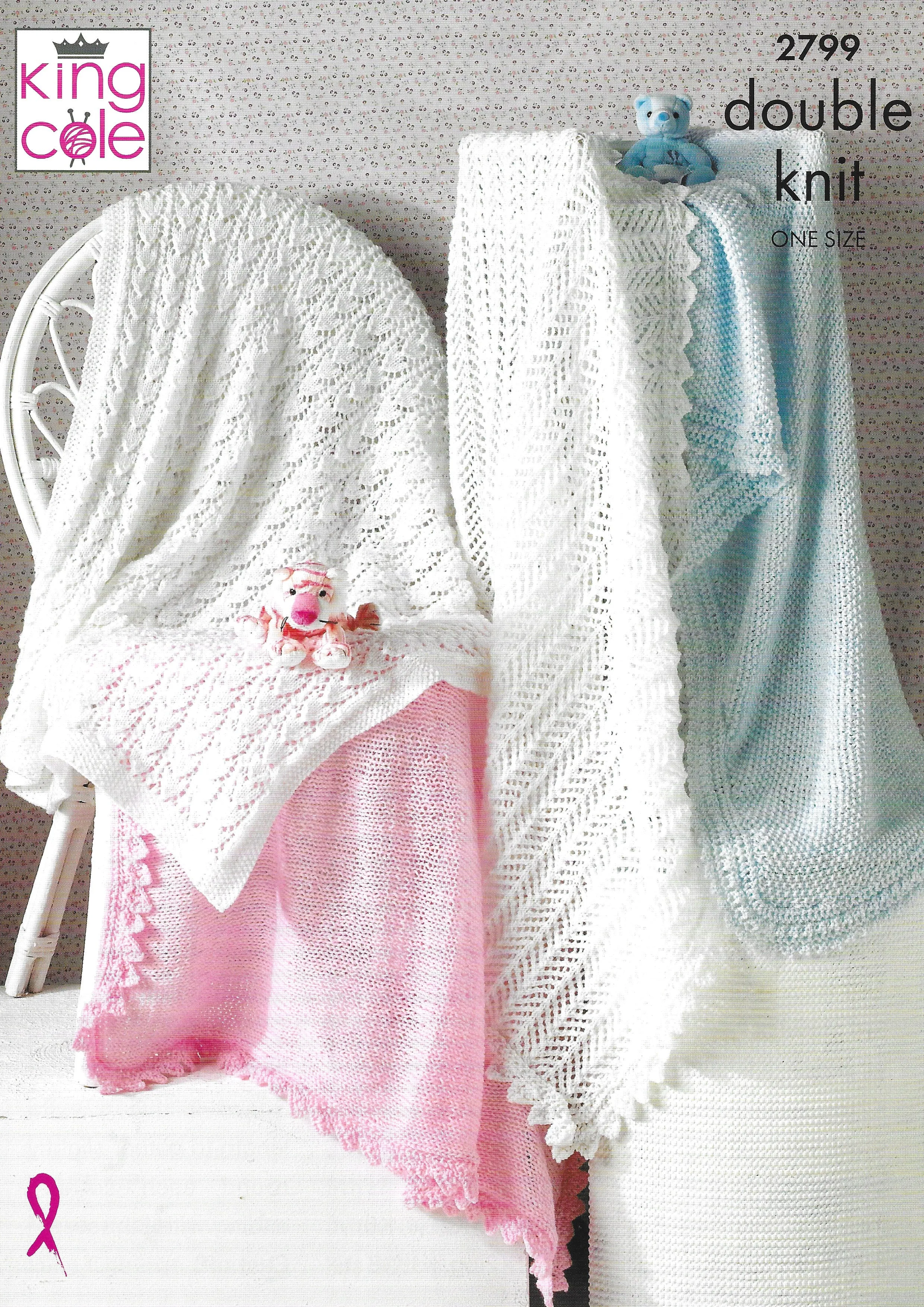 King Cole 2799 Shawls DK Knitting Pattern