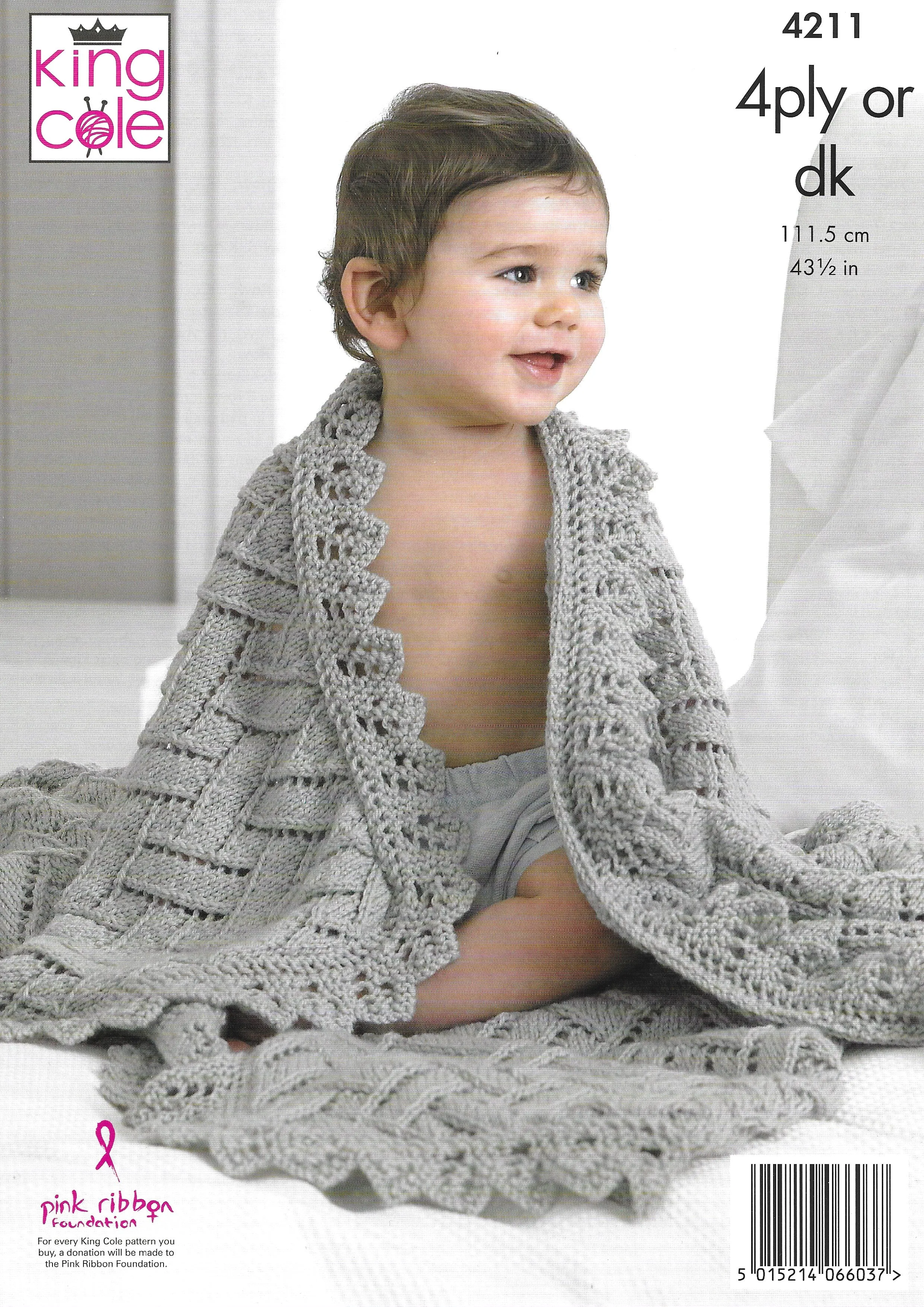 King Cole 4211 Shawls 4Ply & DK Knitting Pattern