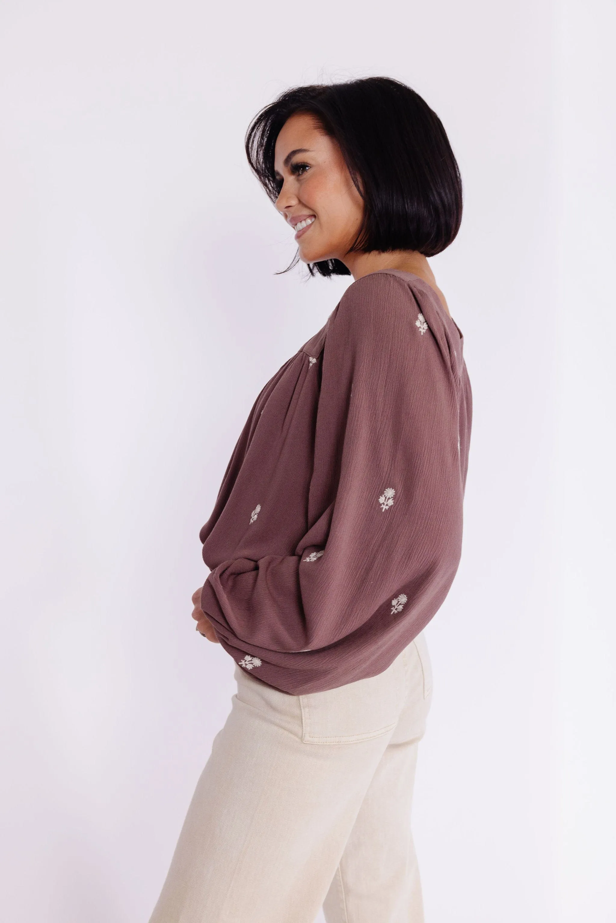 Lulu Blouse in Mocha