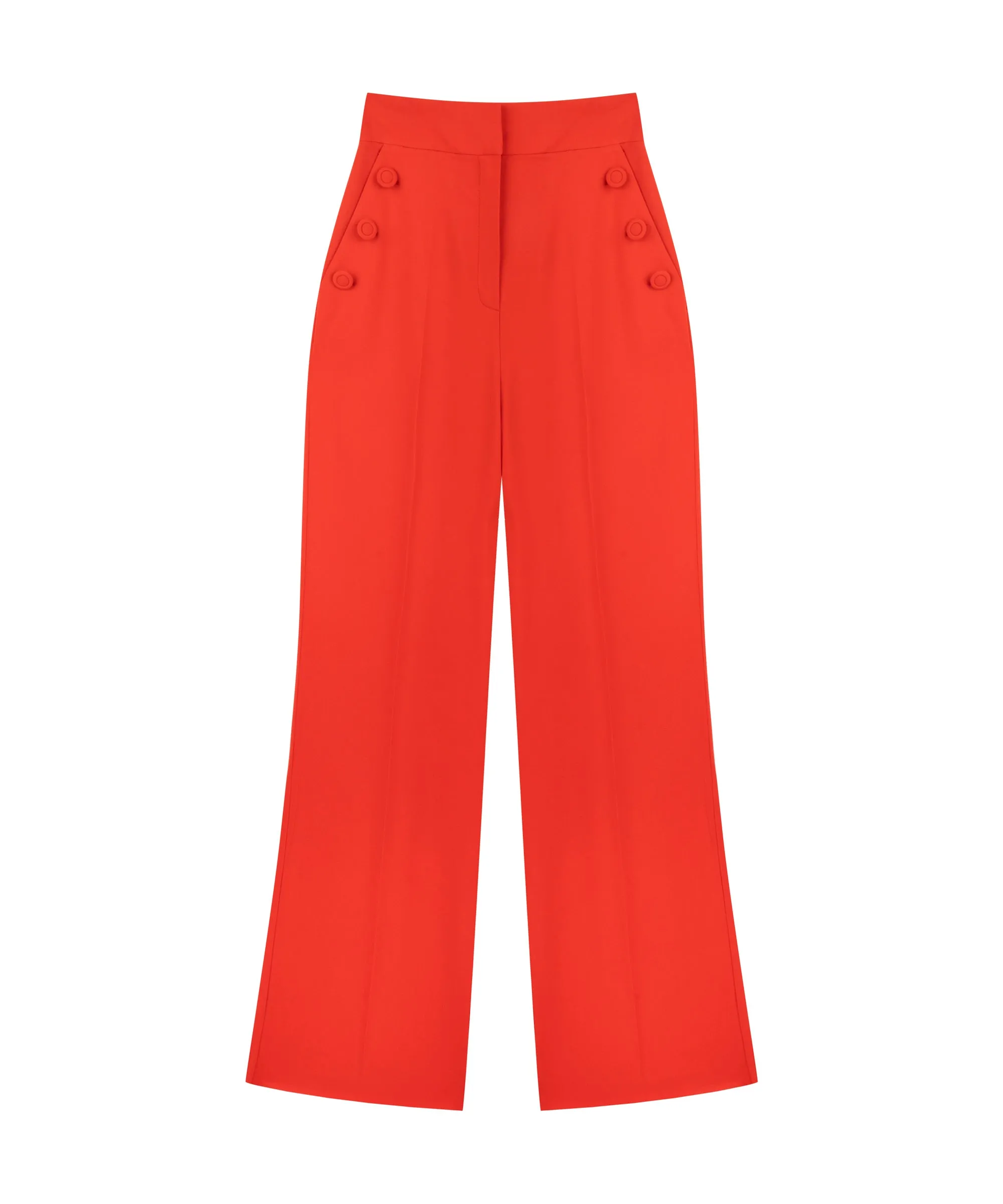 Machka Flowy Crepe Trousers Red