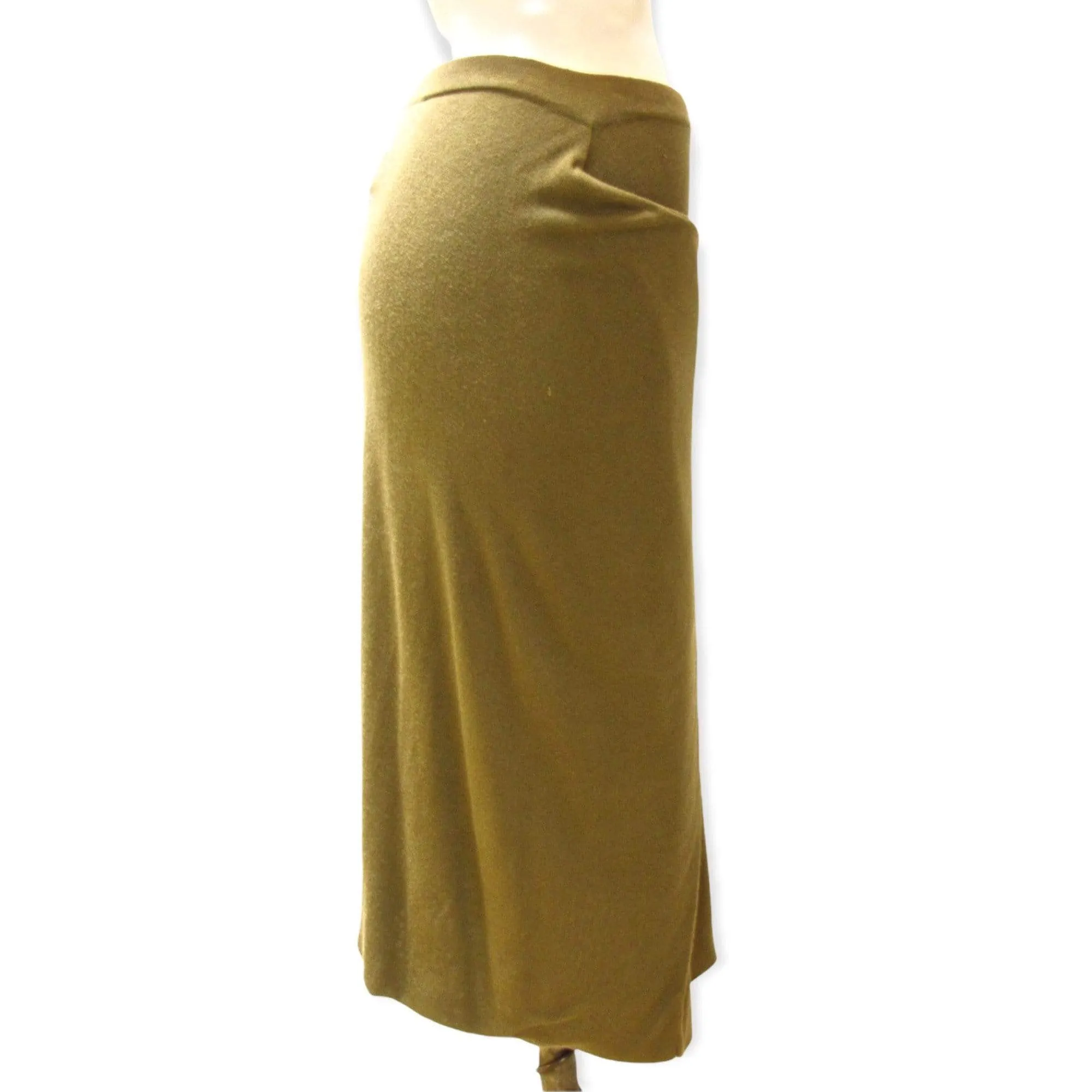 Maison Martin Margiela Olive Wrap Front Skirt