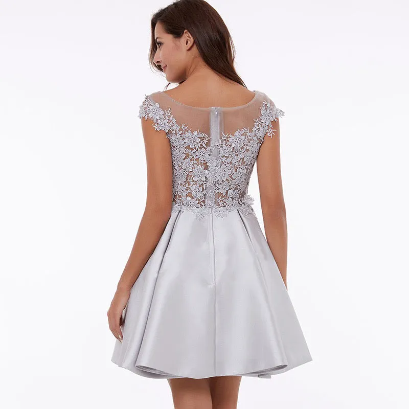 Off Shoulder Embellished Homecoming Dress