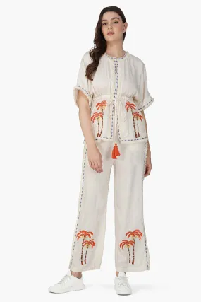 Palm Queen Embellished Relaxed Pant