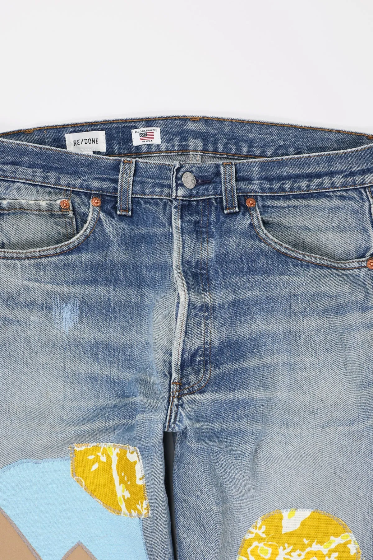 Patched Up 501 Jeans - Indigo/Floral