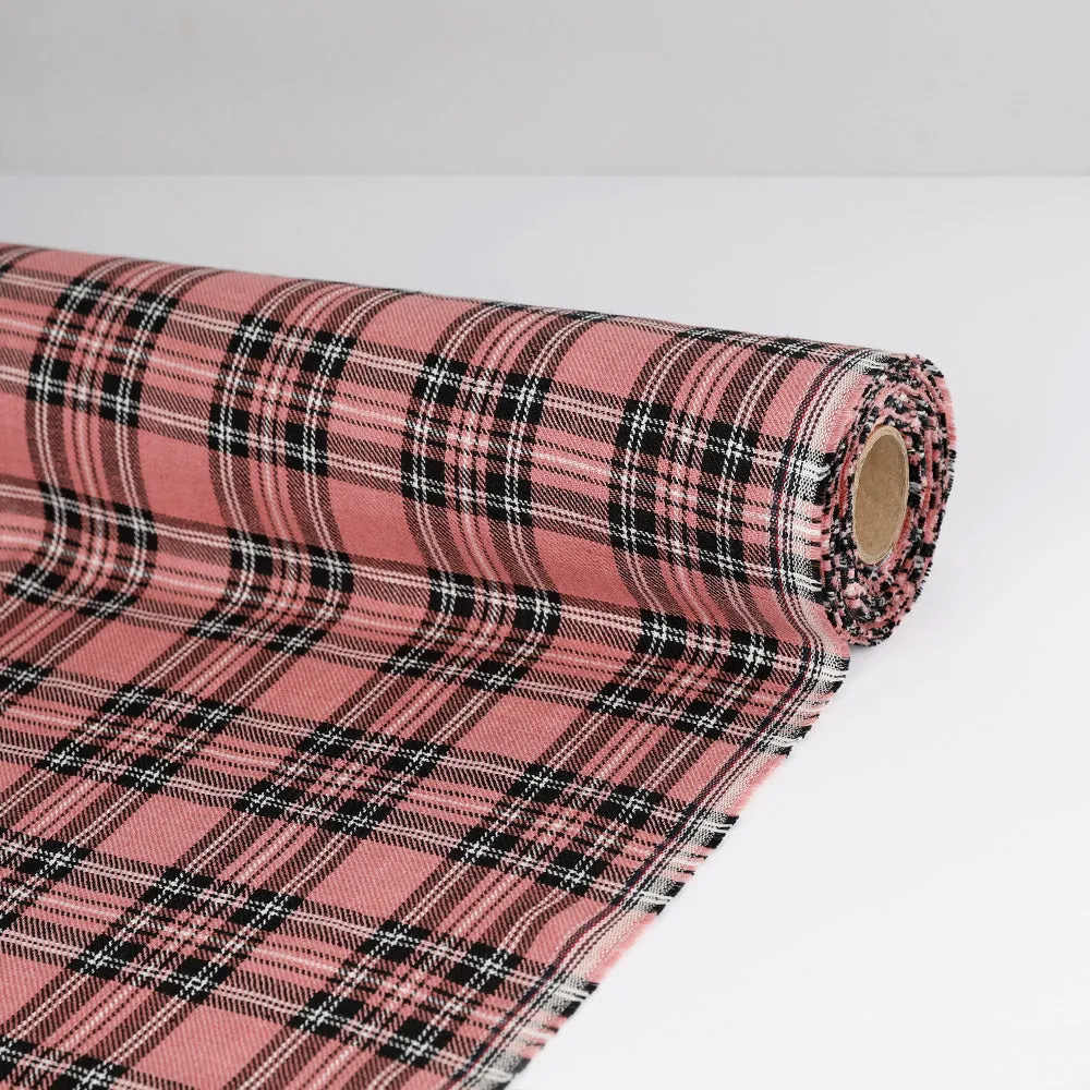 Plaid Twill Linen - Pink