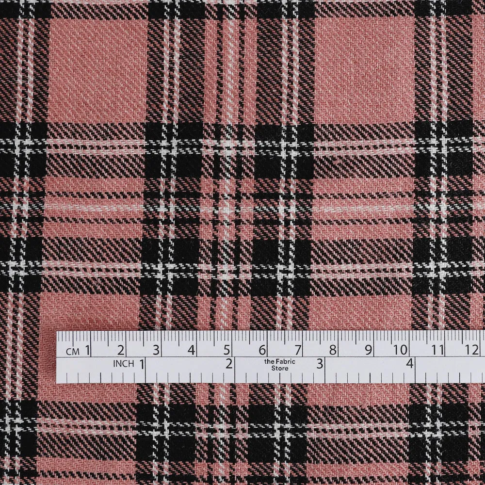 Plaid Twill Linen - Pink