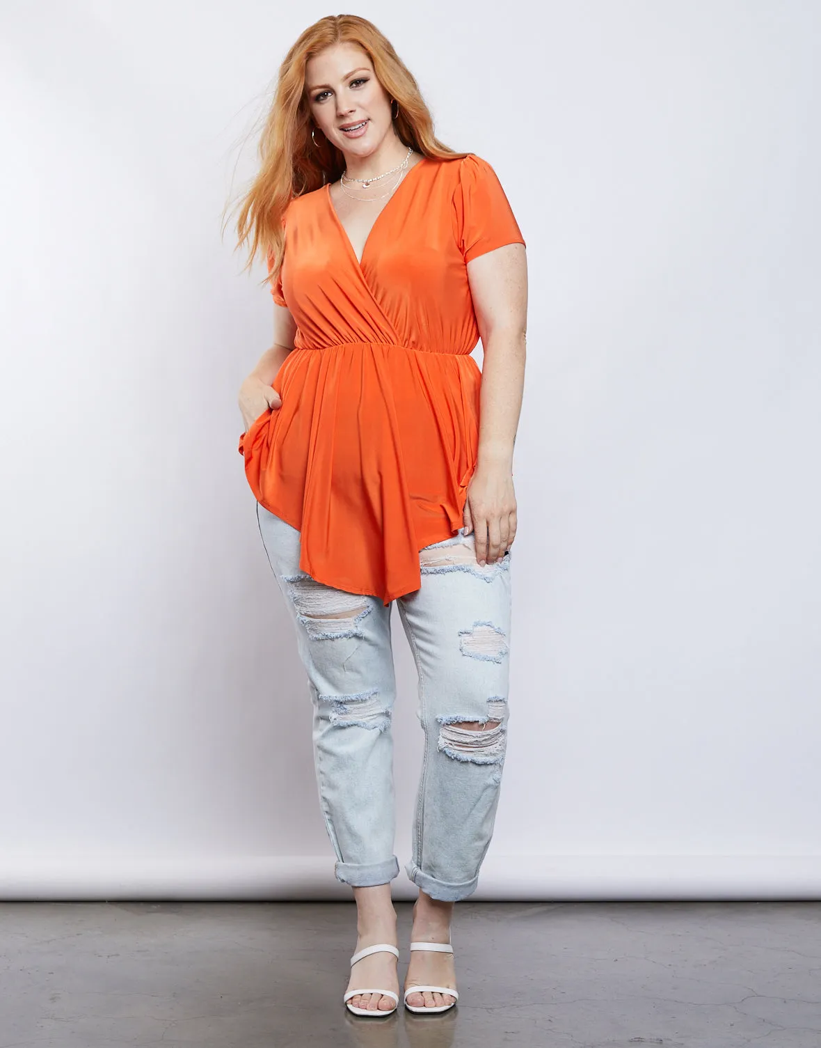 Plus Size Lauren Surplice Blouse