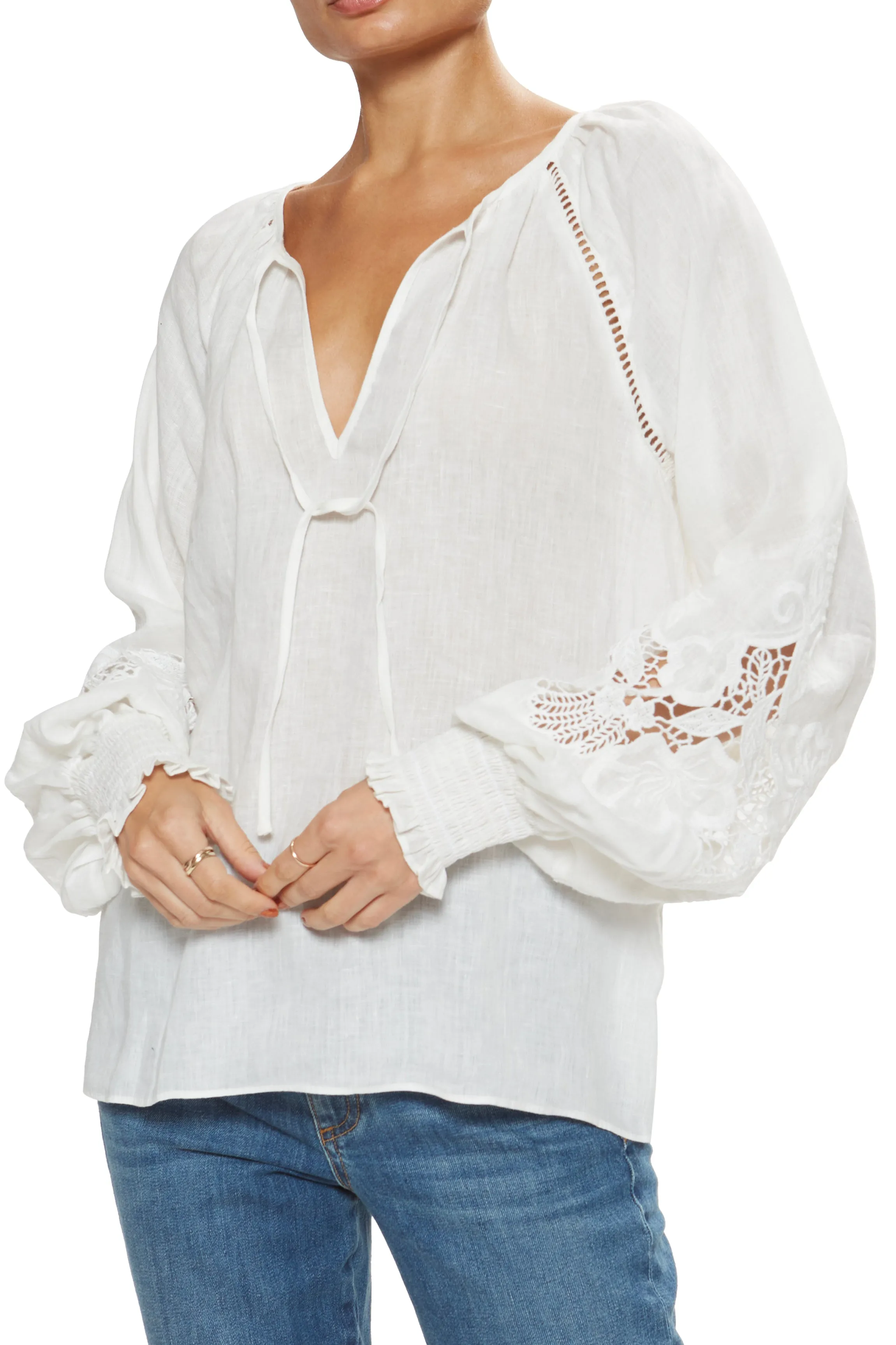 Ramy Brook Flora Embroidered Blouse