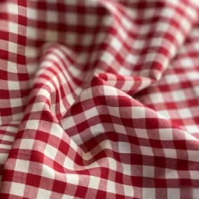 Red | 1/4" Gingham Check Shirting - SKU 7086D #S189