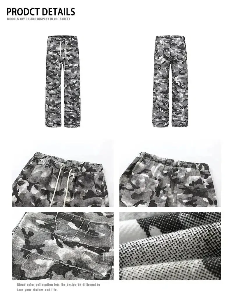 Relaxed Fit Camouflage Casual Pants