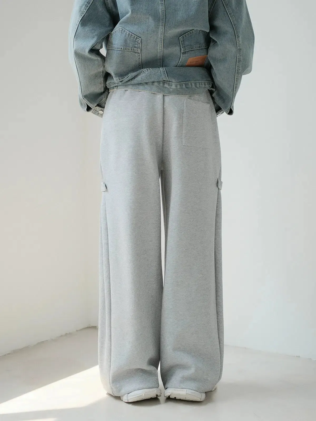 Relaxed Fit Wide-leg Sweatpants