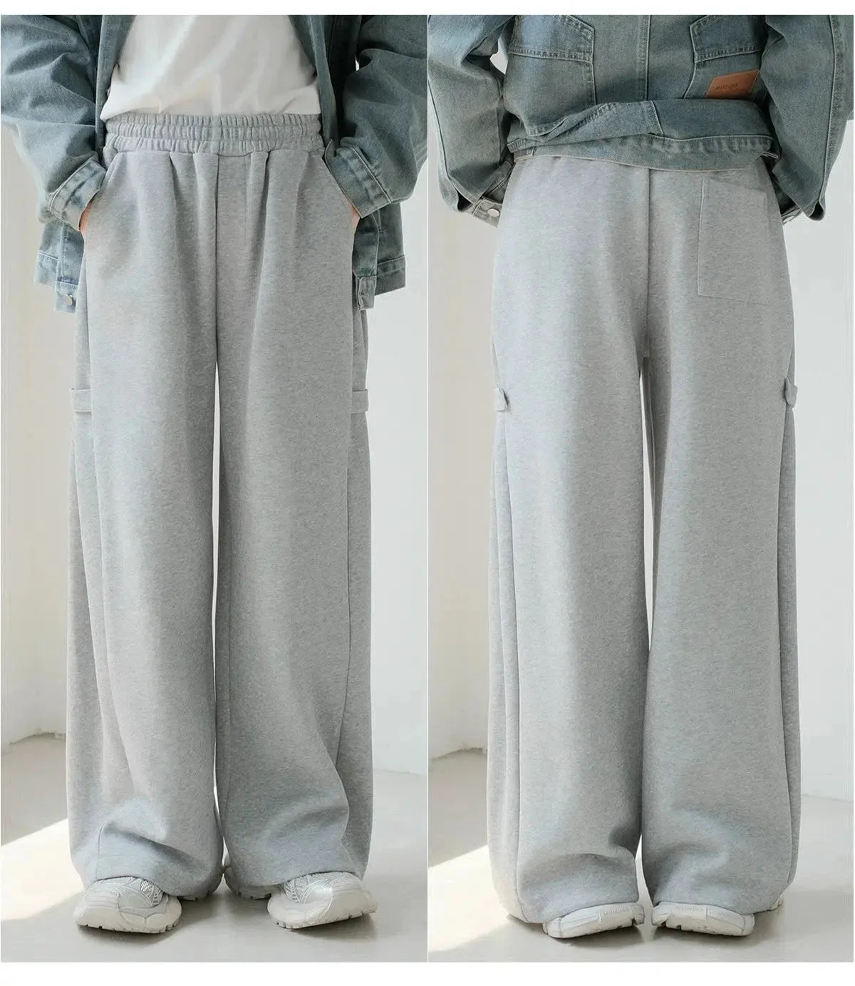 Relaxed Fit Wide-leg Sweatpants