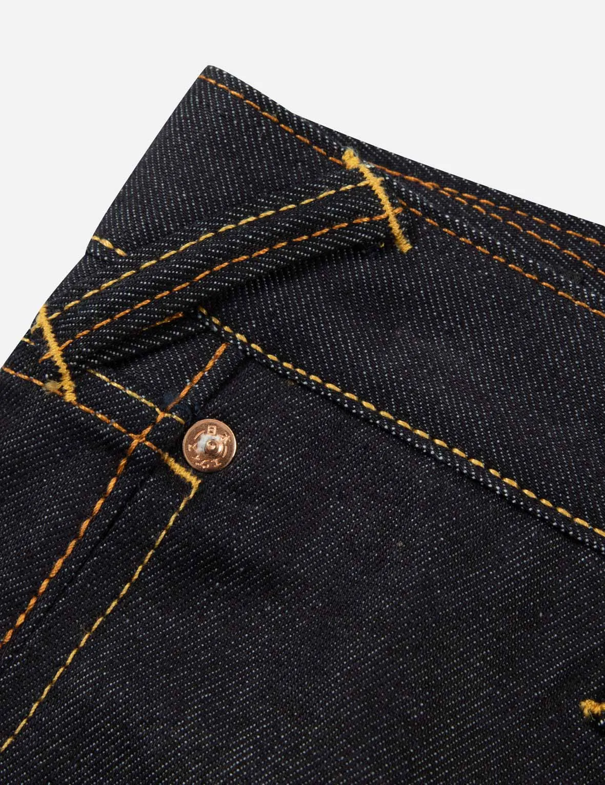 Seagull and Kamon Sashiko Embroidery Carrot Fit Jeans #2017