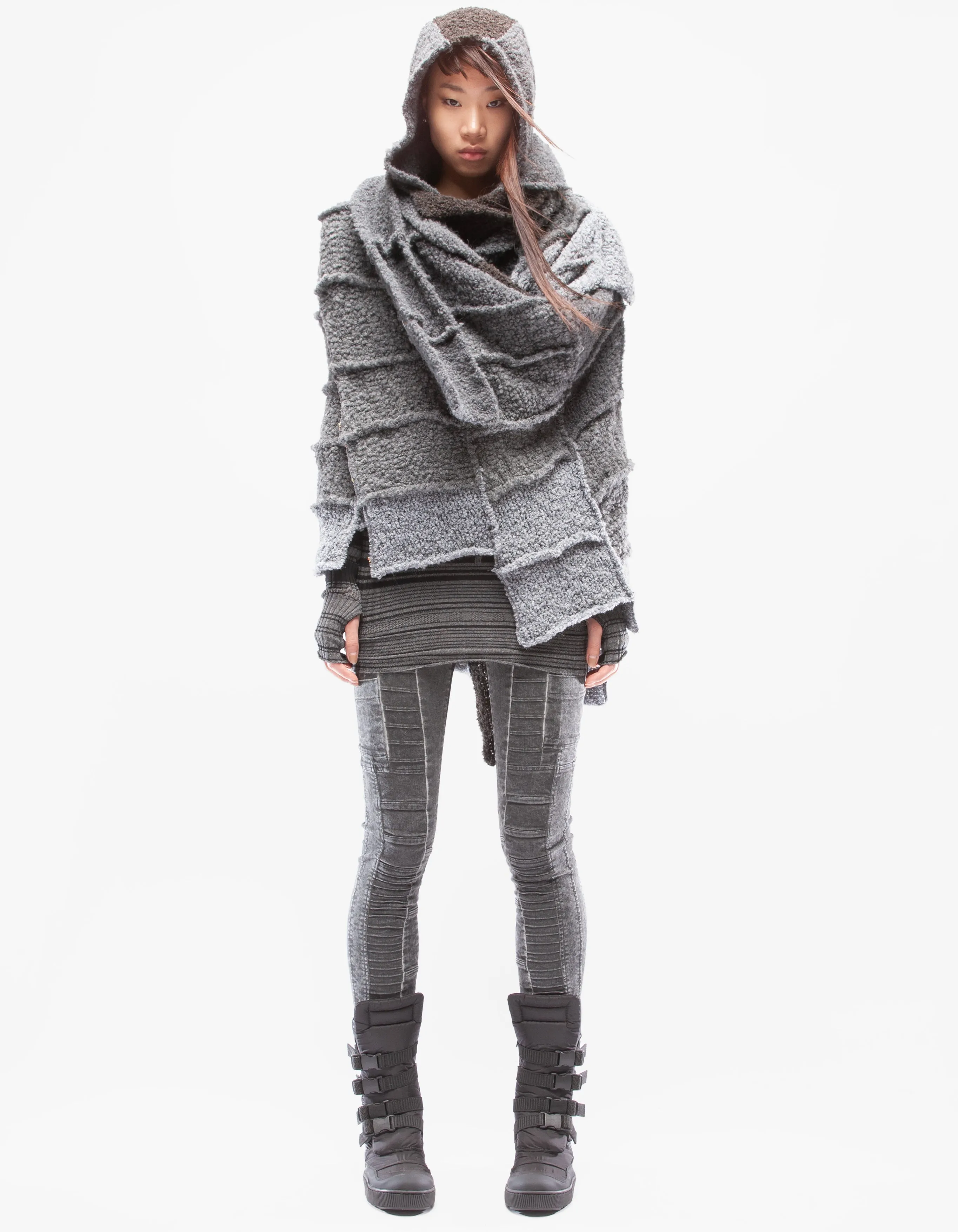 SHAWL HOOD UNION GREY